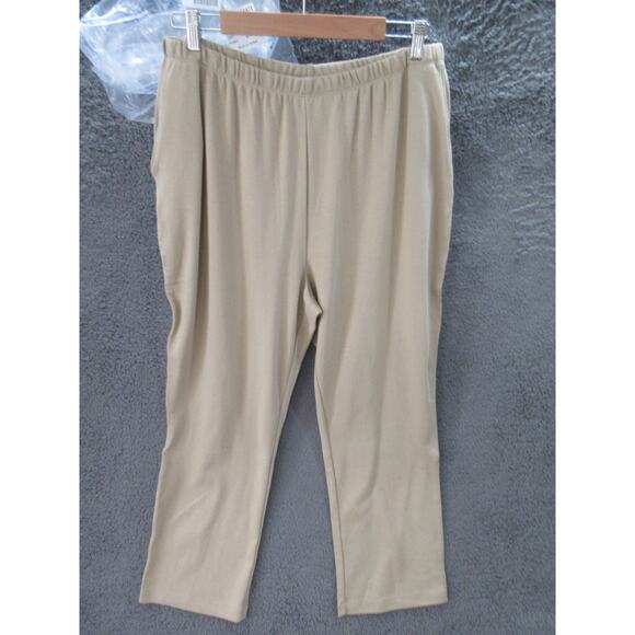 NEW OLD STOCK- LL Bean Pull On Knit Sport Pants Sz 1X Khaki Color Elastic Waist - Picture 1 of 13